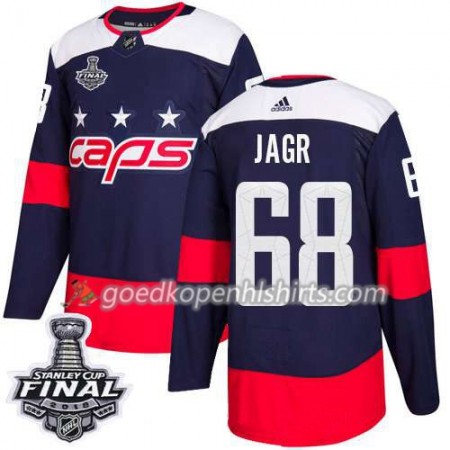 Washington Capitals Jaromir Jagr 68 2018 Stanley Cup Final Patch Adidas Stadium Series Authentic Shirt - Mannen